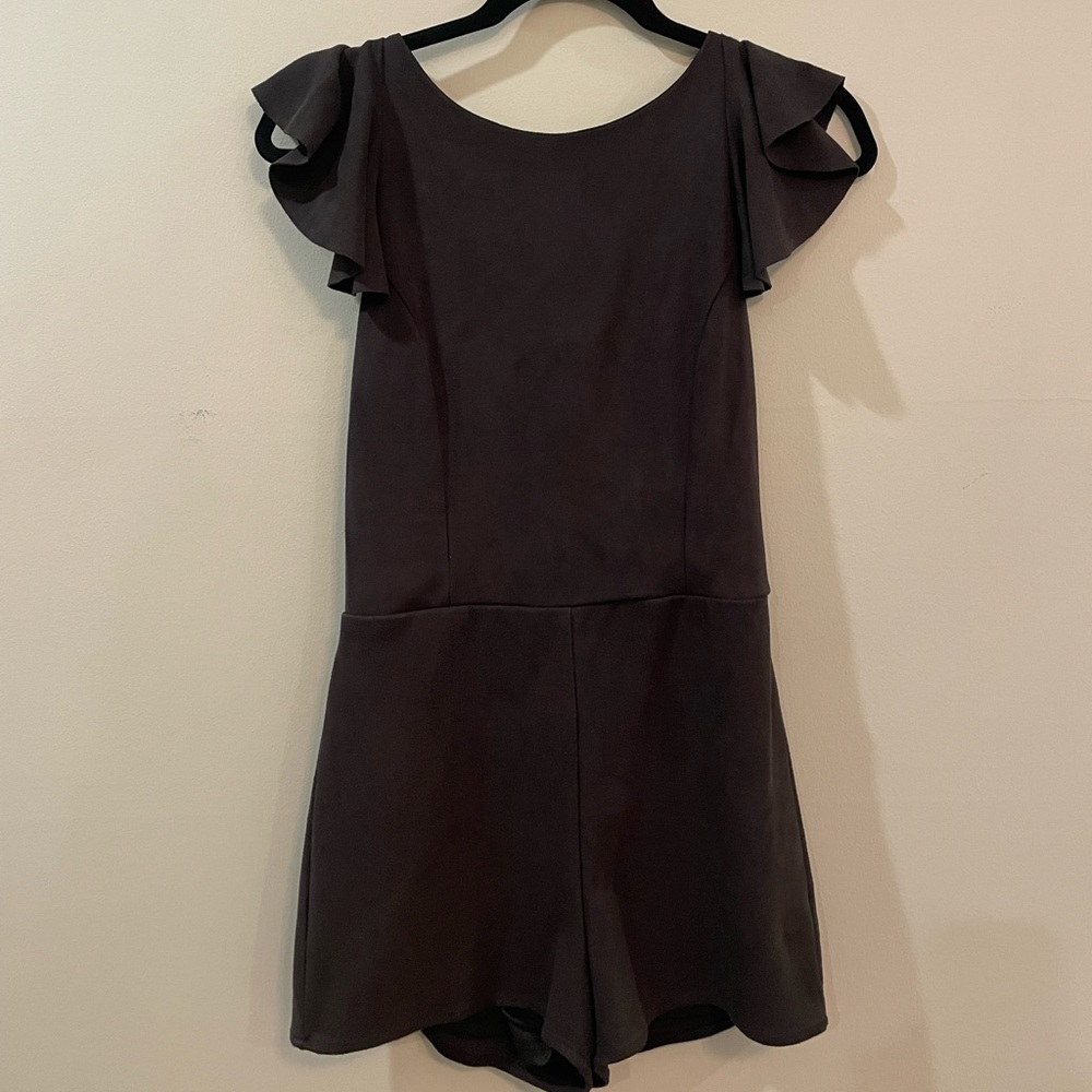 She + Sky romper, Size Small, black felt (soft material)